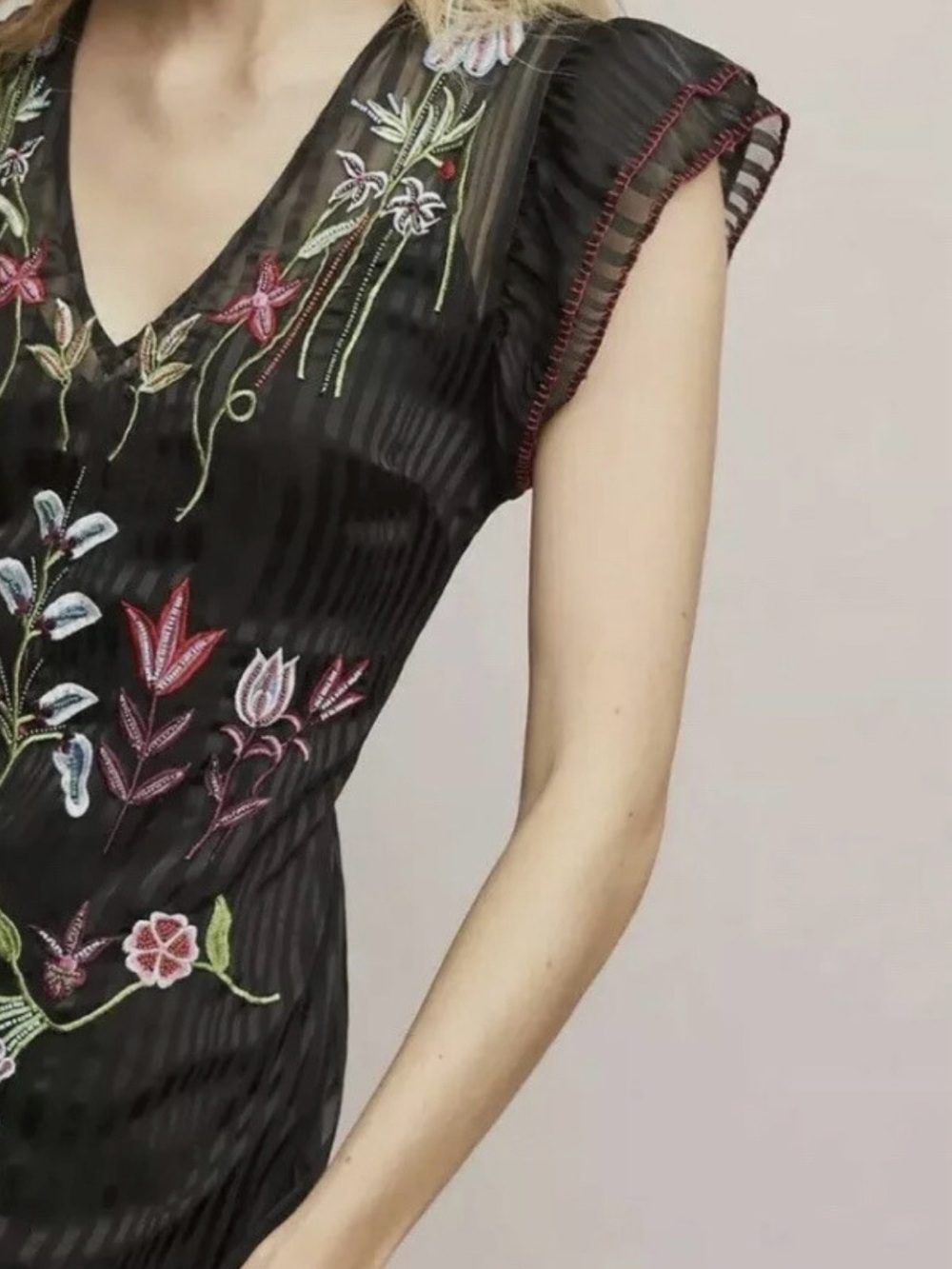 Anthropologie, Not So Serious, size 16 beaded Corsica dress - Picture 4 of 10